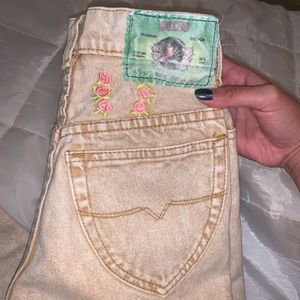 RARE Vintage 80s Guess Rose Embroidered Jeans